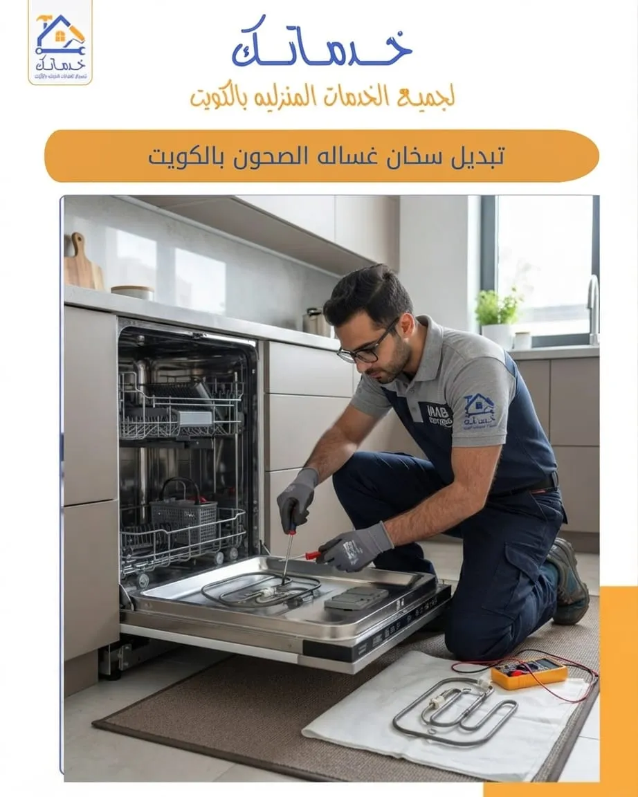 تبديل سخان غسالة الصحون بالكويت مع ضمان القطعة وحل مشكلة التسخين